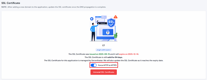 Force HTTPS ServerAvatar - SslForWeb