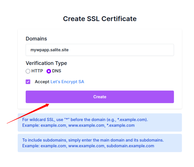 Create SSL - SslForWeb